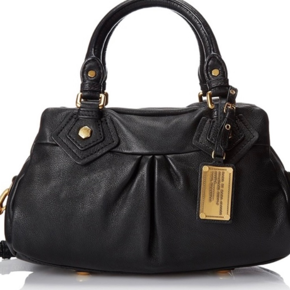 Marc by Marc Jacobs Baby Groovee Black Leather Convertible Satchel